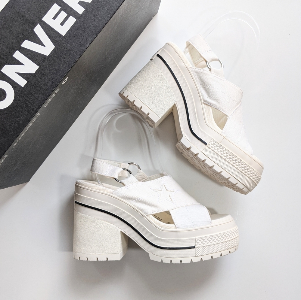 Converse One Star Heel Sandal Slip Egret/Black - Picture 2 of 7